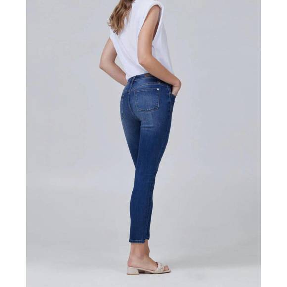 NEW LILA RYAN louise mid-rise skinny ankle jeans in harrison - Picture 2 of 3
